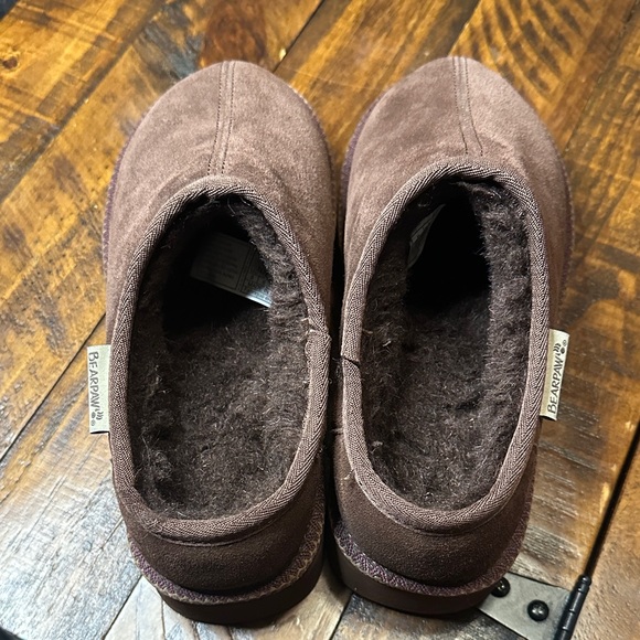 Bearpaw Caroline Suede Platform Slippers - Women's Size 8 Like New - Picture 2 of 5